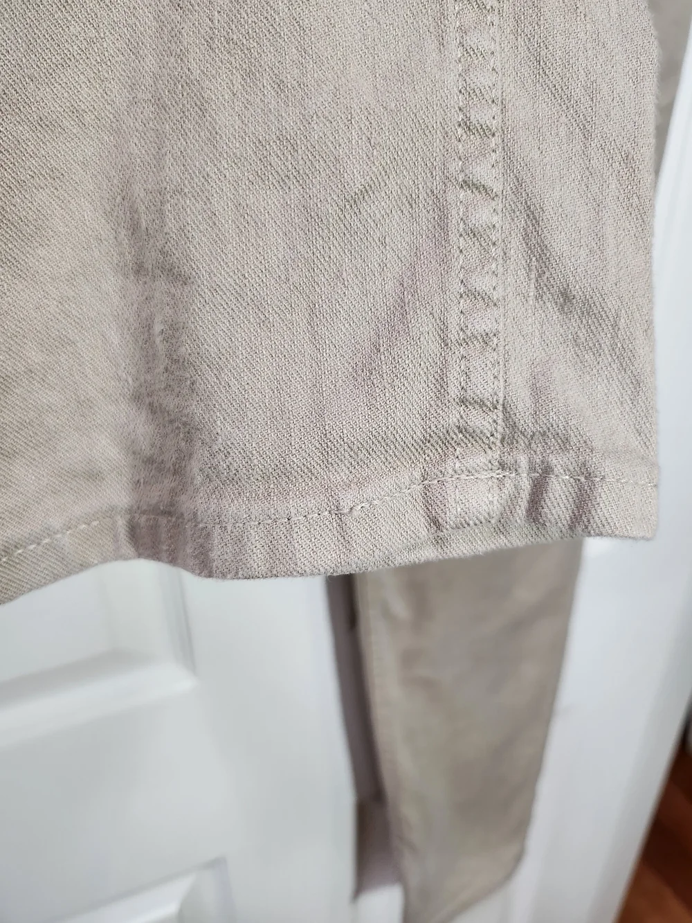 Banana Republic Slim Fit Linen Blend Stretch Pants Khaki Tan Size 33x32